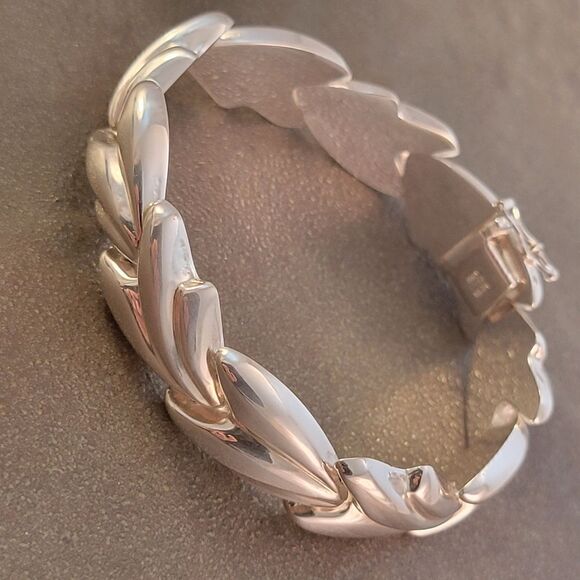 Milor Sterling Leaf Link Brac… - Picture 6 of 12